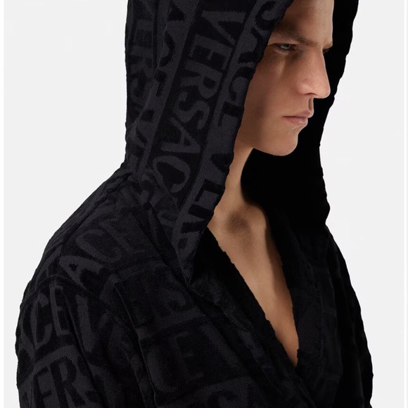 Versace Other - ⏰️Huge Sale: Black Versace Hooded Robe - Large